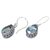 Blue topaz dangle earrings, 'Sparkling Dew' - Handcrafted Blue Topaz and Sterling Silver Earrings thumbail