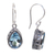 Blue topaz dangle earrings, 'Sparkling Dew' - Handcrafted Blue Topaz and Sterling Silver Earrings (image 2c) thumbail