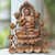 Wood relief panel, 'Enlightened Buddha' - Balinese Hand Carved Buddha Relief Panel thumbail