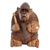 Wood statuette, 'Orangutan Plays the Kempur' - Vivid Wood Sculpture Carved by Hand (image 2b) thumbail