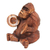 Wood statuette, 'Orangutan Plays the Ceng-ceng' - Hand-carved Sculpture from Bali (image 2c) thumbail