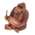Wood statuette, 'Orangutan Plays the Kendhang' - Hand-carved Wood Sculpture from Bali (image 2b) thumbail