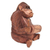 Wood statuette, 'Orangutan Plays the Kendhang' - Hand-carved Wood Sculpture from Bali (image 2c) thumbail