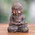 Bronze statuette, 'Baby Buddha Meditating' - Aged Bronze Statuette from Java Buddhism Art (image 2) thumbail