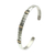 Gold accent cuff bracelet, 'Hypnotic Moon' - Balinese Silver Cuff Bracelet with 18k Gold Accents (image 2b) thumbail