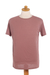 Men's cotton founder's t-shirt, 'Brown Kuta Breeze' - Men's Brown Cotton Founder's Jersey Tee (image 2c) thumbail
