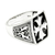 Men's sterling silver signet ring, 'Brave Knight' - Cross Signet Sterling Silver Ring for Men (image 2a) thumbail