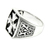 Men's sterling silver signet ring, 'Brave Knight' - Cross Signet Sterling Silver Ring for Men (image 2c) thumbail