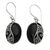 Onyx dangle earrings, 'Serene Night' - Artisan Crafted Onyx and Sterling Silver Earrings thumbail