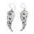 Amethyst dangle earrings, 'Fairy Wings' - Unique Amethyst and Sterling Silver Earrings thumbail