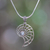 Blue topaz pendant necklace, 'Sparkling Nautilus' - Handcrafted Blue Topaz Nautilus Necklace (image 2) thumbail