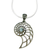 Blue topaz pendant necklace, 'Sparkling Nautilus' - Handcrafted Blue Topaz Nautilus Necklace thumbail