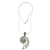 Blue topaz pendant necklace, 'Sparkling Nautilus' - Handcrafted Blue Topaz Nautilus Necklace