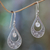 Sterling silver dangle earrings, 'Whirlpool' - Hand Crafted Sterling Silver Dangle Earrings from Bali (image 2) thumbail