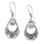 Sterling silver dangle earrings, 'Whirlpool' - Hand Crafted Sterling Silver Dangle Earrings from Bali (image 2a) thumbail