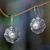 Cultured pearl drop earrings, 'Plumeria Moon' - Hand Made Cultured Pearl Floral Earrings (image 2) thumbail