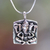 Sterling silver pendant necklace, 'Ganesha in Meditation' - Handcrafted Sterling Silver Ganesha Necklace