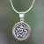 Sterling silver pendant necklace, 'Om Halo' - Balinese Hindu Om Necklace (image 2) thumbail