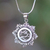 Sterling silver pendant necklace, 'Om Bouquet' - Balinese Silver Om Necklace thumbail