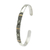 Gold accent cuff bracelet, 'Vine Tendrils' - Silver Bracelet with 18k Gold Accents