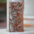 Wood wall panel, 'Forest Song' - Handcrafted Leaf Relief Panel thumbail