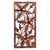 Wood wall panel, 'Forest Song' - Handcrafted Leaf Relief Panel thumbail