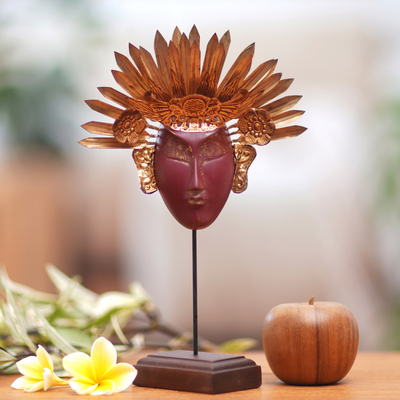Wood and copper mask, Golden Sun Empress