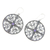 Amethyst dangle earrings, 'Circular Symmetry' - Handcrafted Silver Lace Earrings with Amethysts (image 2b) thumbail