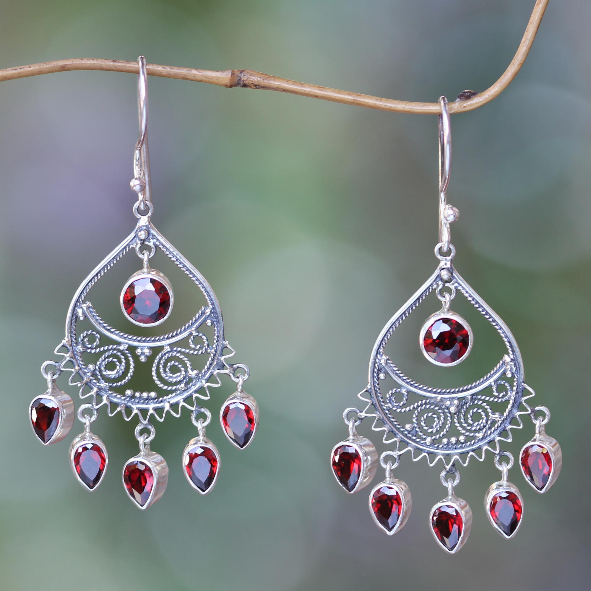 Artisan Crafted Chandelier Earrings Tears of the Sun NOVICA
