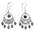 Garnet chandelier earrings, 'Tears of the Sun' - Artisan Crafted Garnet Chandelier Earrings (image 2a) thumbail