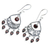 Garnet chandelier earrings, 'Tears of the Sun' - Artisan Crafted Garnet Chandelier Earrings (image 2b) thumbail