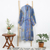 Batik robe, 'Vintage Baliku' - Long Rayon Batik Women's Robe