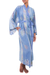 Batik robe, 'Vintage Baliku' - Long Rayon Batik Women's Robe thumbail