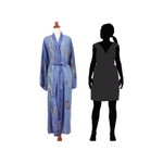 Batik robe, 'Vintage Baliku' - Long Rayon Batik Women's Robe
