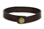 Leather wristband bracelet, 'Happy' - Handcrafted Leather and Brass Wristband Bracelet (image 2b) thumbail