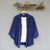 Batik kimono jacket, 'Indigo Garden' - Blue Javanese Batik Rayon Jacket thumbail