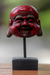 Holzskulptur, 'Lachender roter Buddha'. - Rote Buddha-Skulptur im antiken Stil