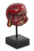 Wood sculpture, 'Laughing Red Buddha' - Antique Style Red Buddha Sculpture