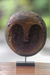 Wood mask, 'Moon Face' - Minimalist Wood Mask and Stand