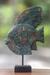 Wood sculpture, 'Mythical Fish' - Balinese Fish Sculpture