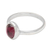 Garnet single stone ring, 'Love's Fire' - Fair Trade Jewelry Garnet and Sterling Silver Ring