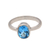 Blue topaz single-stone ring, 'True Emotion' - Blue Topaz and Sterling Silver Ring Crafted in Bali (image 2a) thumbail