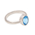 Blue topaz single-stone ring, 'True Emotion' - Blue Topaz and Sterling Silver Ring Crafted in Bali (image 2d) thumbail