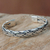 Sterling silver cuff bracelet, 'Singaraja Weave' - Braided Sterling Silver Cuff Bracelet from Bali (image 2) thumbail