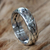 Sterling silver band ring, 'Singaraja Weave' - Unisex Braided Sterling Silver Ring from Bali (image 2) thumbail