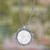 Sterling silver pendant necklace, 'Blossoming Moon' - Artisan Crafted Sterling Silver Floral Necklace (image 2) thumbail