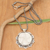 Sterling silver pendant necklace, 'Blossoming Moon' - Artisan Crafted Sterling Silver Floral Necklace (image 2b) thumbail