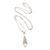 Cultured pearl pendant necklace, 'White Arabesque Dewdrop' - Sterling Silver and White Cultured Pearl Pendant Necklace (image 2a) thumbail