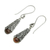 Cultured pearl dangle earrings, 'Brown Arabesque Dewdrops' - Sterling Silver and Brown Cultured Pearl Dangle Earrings (image 2b) thumbail