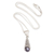 Cultured pearl pendant necklace, 'Brown Arabesque Dewdrop' - Sterling Silver and Brown Cultured Pearl Pendant Necklace